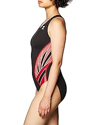 TYR Phoenix Splice Maxfit Swimsuit, Black/Red, Size