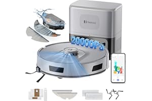 Redroad Robot Vacuum Cleaner 20,000Pa Robot Vacuum and Mop,90 Day Self Emptying Vacuum Robot,Lidar Navigation,5G/2.4GWiFi APP