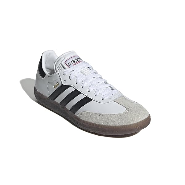 ADIDAS UNISEX-ADULT SAMBA INDOOR, WHITE/BLACK/VIVID RED, 7.5