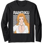 Bleach Rangiku Rectangle Dot Graphic Anime Long Sleeve T-Shirt