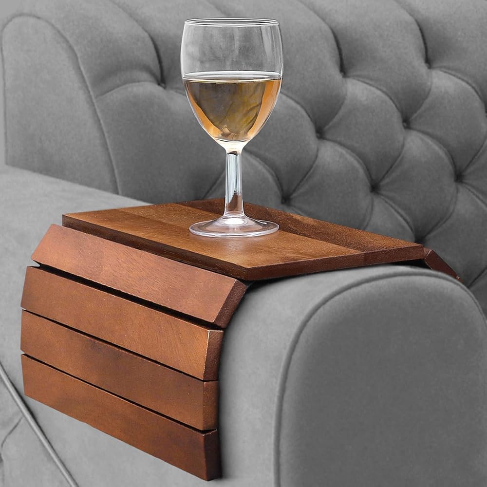 Besto Foldable Sofa Arm Tray Acacia Wood 37.5x25cm Non-Slip
