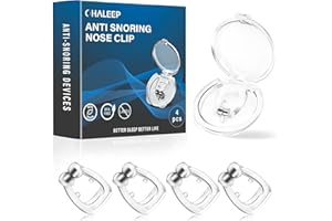 OHALEEP Anti Snoring Devices, 4PCS Snore Stopper with Adjustable Magnet, Silicone Nose Clip Stop Snoring, Effective to Relieve Snoring, Snoring Solution for Comfortable and Quieter Sleep, Clear