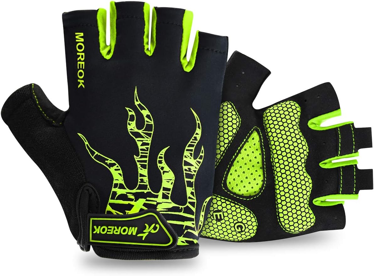 BTNEEU Cycling Gloves Half Finger Bike Gloves Fingerless Mountain Bike Gloves for Men & Women, Anti-slip Shock-absorbing Bicycle Gloves MTB Gloves for Riding Gym Sports Workout Fitness