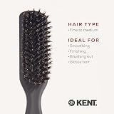 KENT AirHedz Pro Narrow Pure Bristle Paddle Brush Graphite Grey Hair Brush view 6