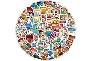 100Pcs Toy Cartoon Movie Story Sticker Bundle, Cool Vinyl Decals for Laptop, Water Bottle, Phone, Skateboard, Luggage, Bicycl
