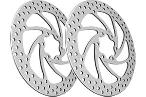 stio 2PCS 160mm Scooter Brake Disc Rotor Pad 6 Holes Rounded compatible with KAABO Wolf Warrior 11+,Wolf Warrior 11 PRO+,Wolf Warrior GT Pro,Wolf King+,Wolf King GT Pro,Wolf King GT/GTR Brake Parts