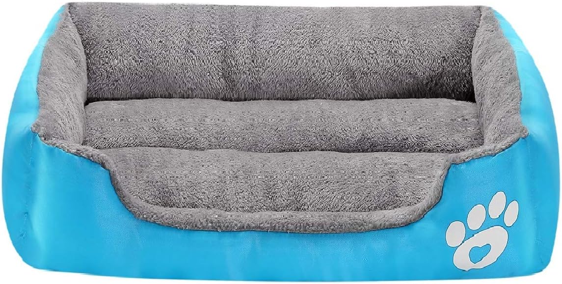 MONIKI Modern Ultra Soft Warm Pet Bed Puppy Dog Mat Pad Cat Sleeping Cushion Suits for Daily Use XL: 31"x25"x6" (80x63x16cm), BLUE