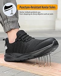 Suvysoo Steel Toe Shoes for Men Safety Puncture