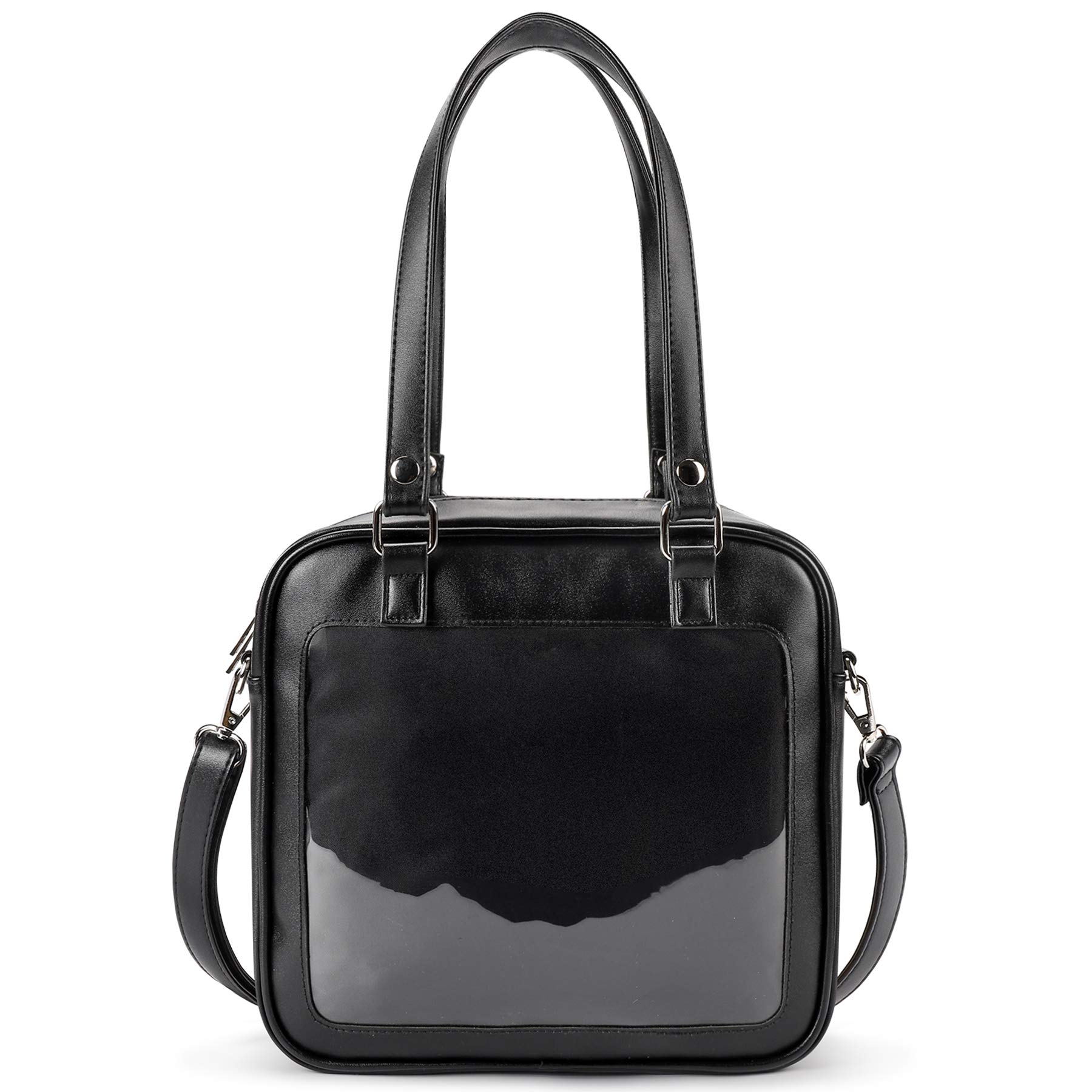 STEAMEDBUN Ita Bag Double Window Candy PU Leather Backpack Kawaii Pins Bag with insert