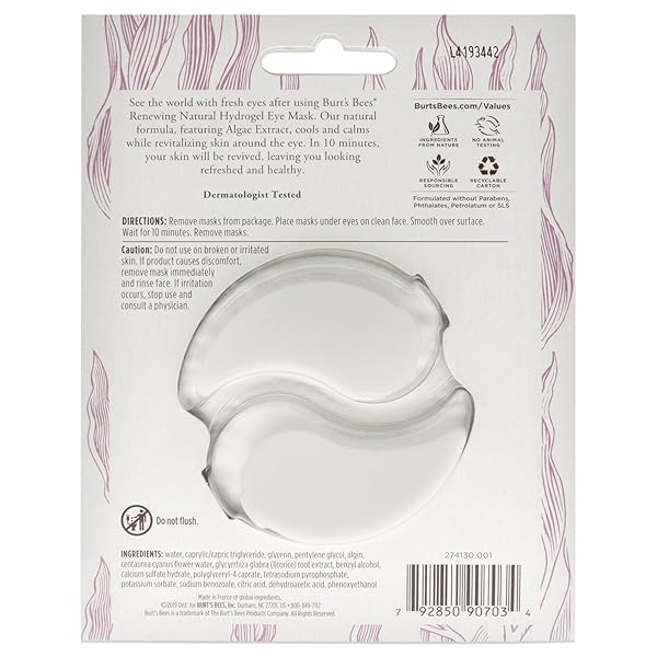 BURT’S BEES RENEWING NATURAL HYDROGEL EYE MASK