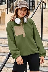 Dokotoo Sweatshirts or Women Color Block Button V