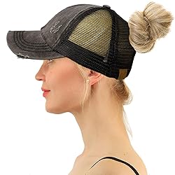 C.C Ponytail Criss Cross Messy Buns Ponycaps