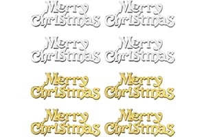 HAIKING Merry Christmas Sign, 20 PCS Gold Silver English Alphabet Hanging Sign Decorations Decorative Accessories (11 cm/4.33