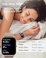 TOOBUR Smart Watch Women Alexa Built-in IP68 Waterproof 1.8" HD Call Heart Rate view 4