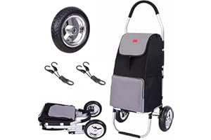 Unique Grocery Premium Tall & Durable Foldable Shopping Cart with Smooth-Rolling Wheels – Ideal for All Terrains