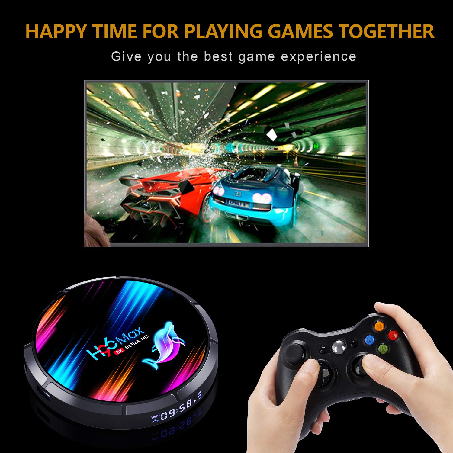 4GB 128GB TV Box Android 9.0 H96 Max X3 Android TV Box Amlogic S905X3 64-bit Quad core A55 CPU G31 GPU Support 2.4G/5G Dual Wifi/1000M LAN/BT 4.0/USD3.0/H265/HD2.1/3D 4K/8K Smart TV Box