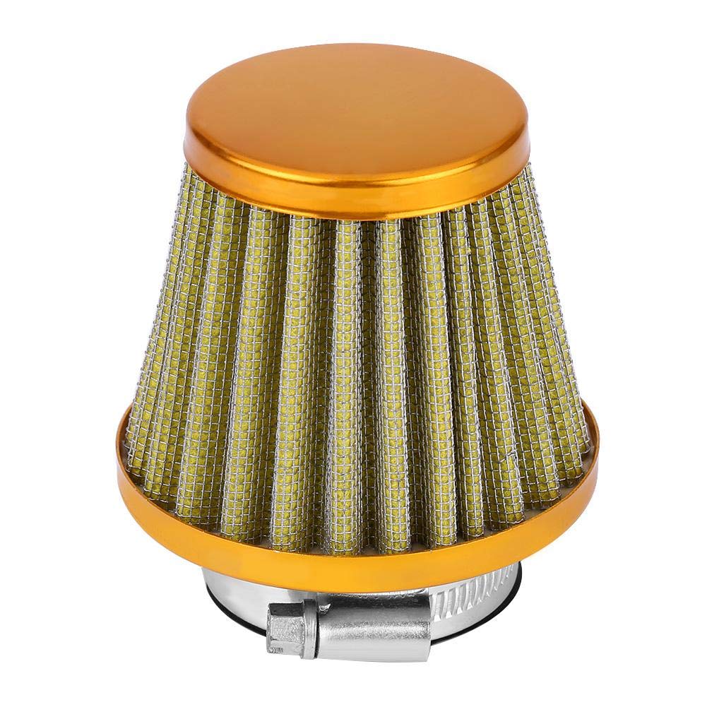 Keenso Intake Air Filter, 38mm Universal Motorcycle Clamp-On Air Intake Filter Kit Air Filter for Off-road Motorcycle ATV Quad Dirt Pit Bike(Gold) Auto and Motorcycle Parts