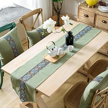 Yaonai Tischlaufer Retro Europaisch Natur Mischung Aus Baumwolle Und Leinen Literatur Und Kunst Tischdecke Farbe Hell Tischlaufer Kuche Wohnzimmer Dekoration 36 140cm B Amazon De Kuche Haushalt