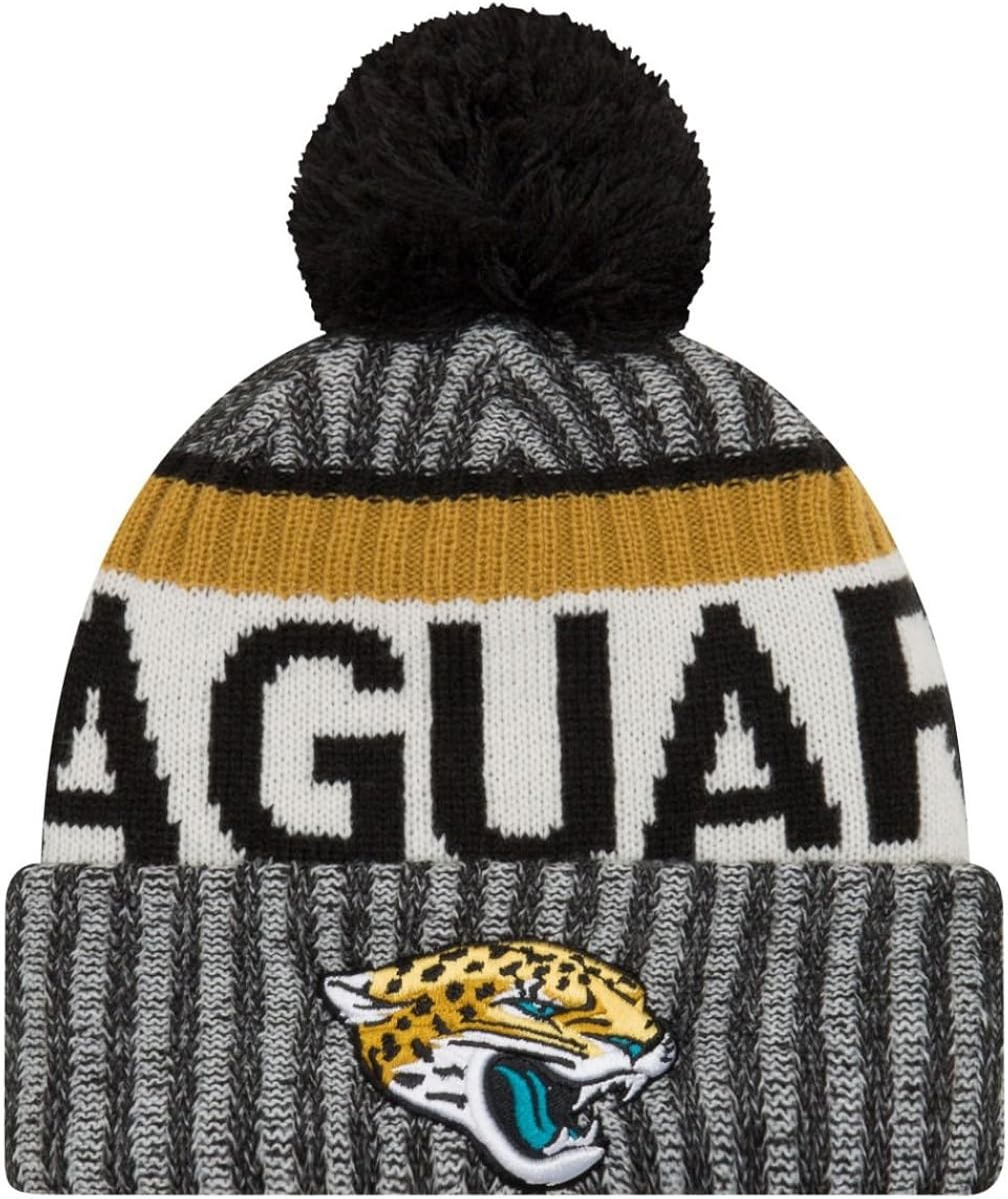 New Era NFL SIDELINE 2017 Bobble Beanie Jacksonville Jaguars Amazon.co