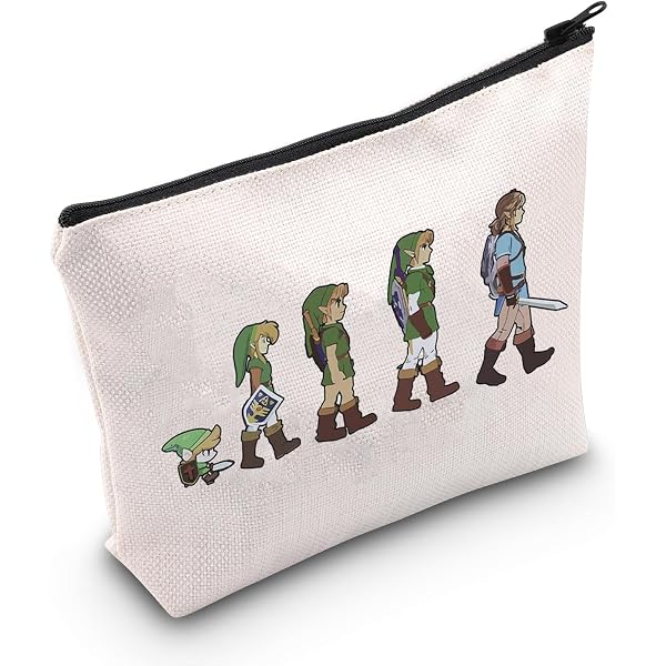 LEVLO Kosmetiktasche „I'd Rather Be In Hyrule“ | Baumwoll-Leinen, 23x17 Cm