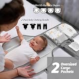 Lifefluent Portable Baby Changing Mat Travel Change Mat Grey 70x56cm view 3