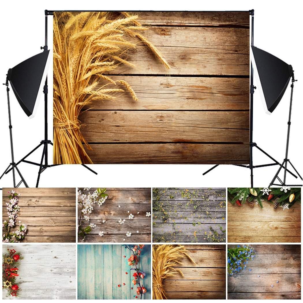 fanddy Imitation Wood Grain Photography Props 3D Photo Background Cloth for Wedding Birthday Party