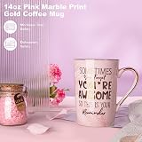 ALBISS Birthday Gifts Spa Gift Set with Pink Mug Candle Bath Treats Card view 4