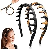 ROISDIYI Silicone Headbands for Women Non Slip Comb Headband with Teeth Non-Crackable Hair bands for Women's Hair Fashion Accessories (Amber 1PC, 1 Count (Pack of 1))