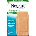 Nexcare Soft ’n Flex Adhesive Bandages – Ultra-Flexible 4-Way Stretch, Breathable Design with Secure Seal, 8 Count