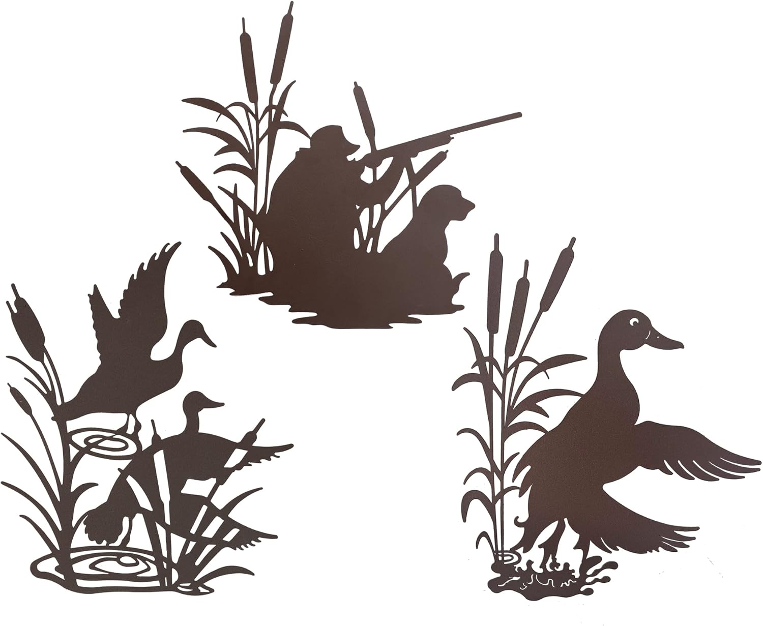 Plaques & Wall Art - J-Fly Metal Wall Art Hunter Wall Decor Hanging Hunting Room Decor Rustic Home Wall Art Sculpture Living Room Bedroom Bathroom Decor