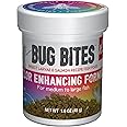 Fluval Bug Bites Color Enhancing Fish Food for Tropical Fish, Granules for Medium to Large Sized Fish, 1.6 oz., A6589, Brown