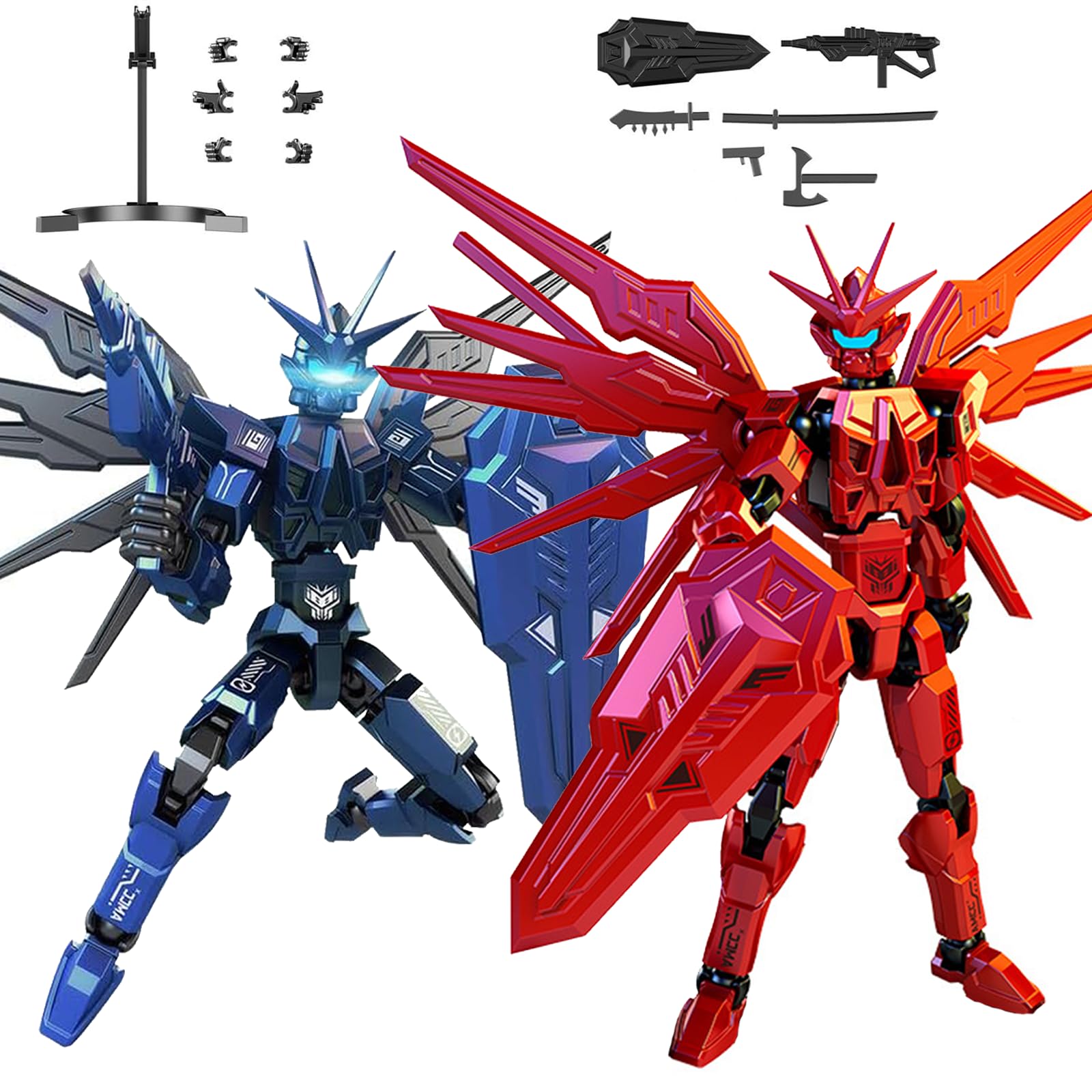 Photo 1 of WKSBBTS T13 Action Figure 2Pack Sets – Already Assembled 3D Printed Collectible Toy with Dummy 13, Titan 13 Robot T-13 Model Dummy Toys Kit for 6 7 8 9 10 11 12 Years Old Kids Gift & Adults