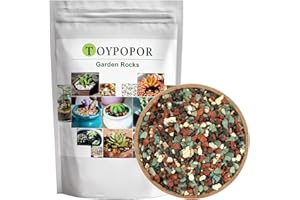 TOYPOPOR 2lb Horticultural Lava Rocks Bonsai Succulent Cactus Potting Soil Mix Planter Drainage Volcanic Stones Air Plant Terrarium Pumice Tiny Gravel Pebbles for Vase Fillers, Fairy Gardening,Top Dressing