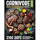 Carnivore Diet Cookbook: 2100 Days Easy and Quick High-Protein Recipes for Beginners, 28-Day Meal Plans, Snacks, and Delicious Meals for Health, Weight Control, and a Comprehensive Cooking Guide