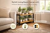 1ABOVE Bamboo 2-Tier Shoe Rack Plant Stand 67x25x32 cm Black Natural view 7