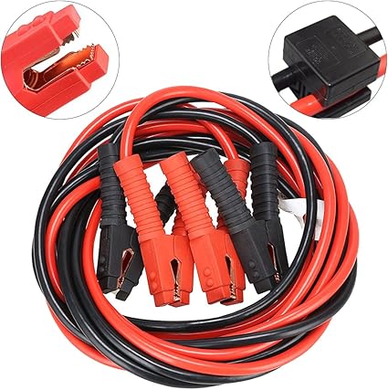Amazon Fr Jump Leads Cables De Demarrage Avec Heavy Duty Cuivre Pinces Crocodile Revetus Les Voitures Diesel Demarreur De Voiture Vehicules Voitures Vans Avec Batteries Plates 1200 A 25 Mm Carre 2 X 6 M