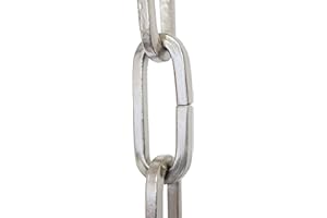 RCH Hardware CH-I-49S-PN Iron Chandelier Chain, Polished Nickel (1 Foot)