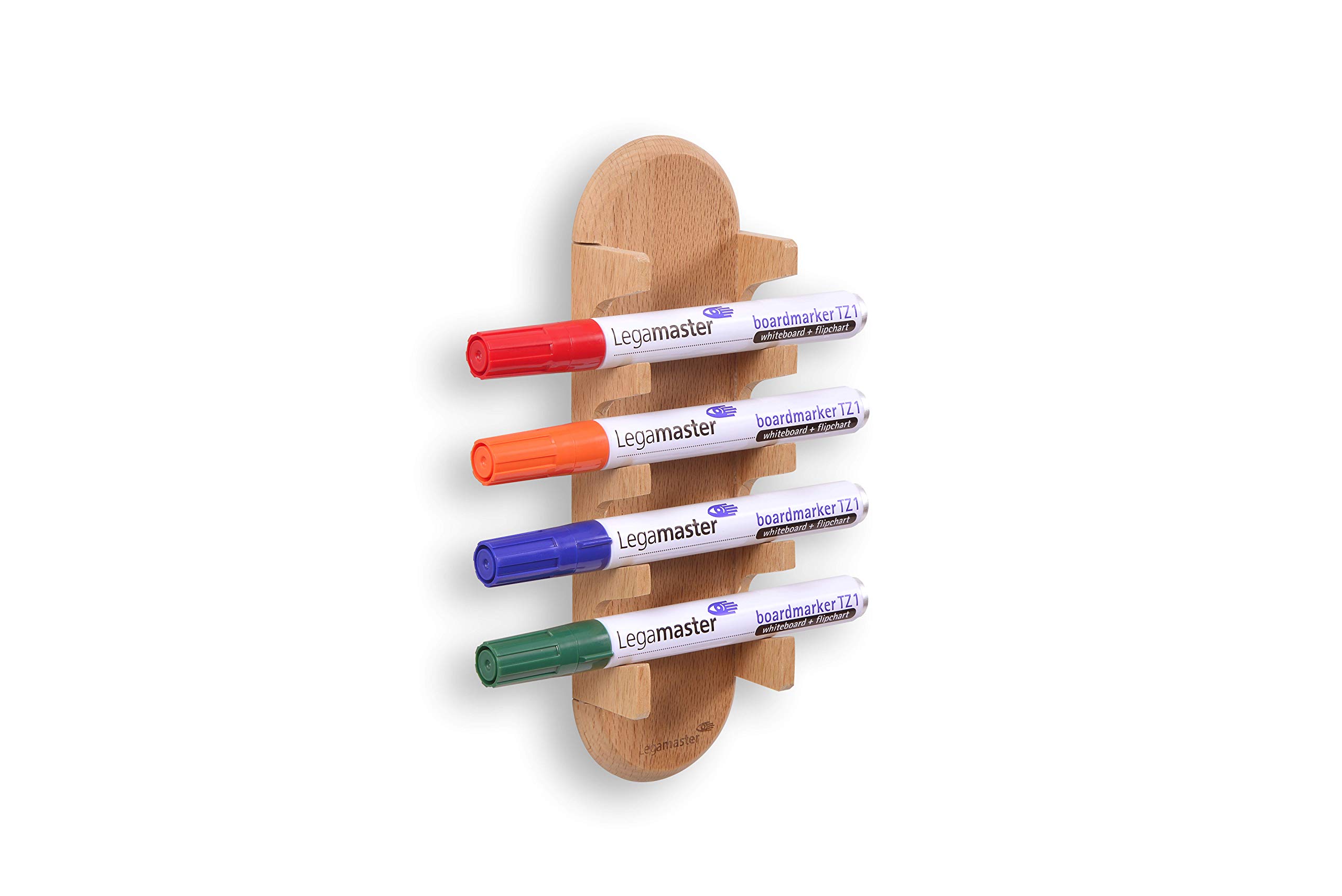 Legamaster - wooden magnetic marker holder for dry erase glassboard pens, chalk markers, liquid ink storage at the office or at school