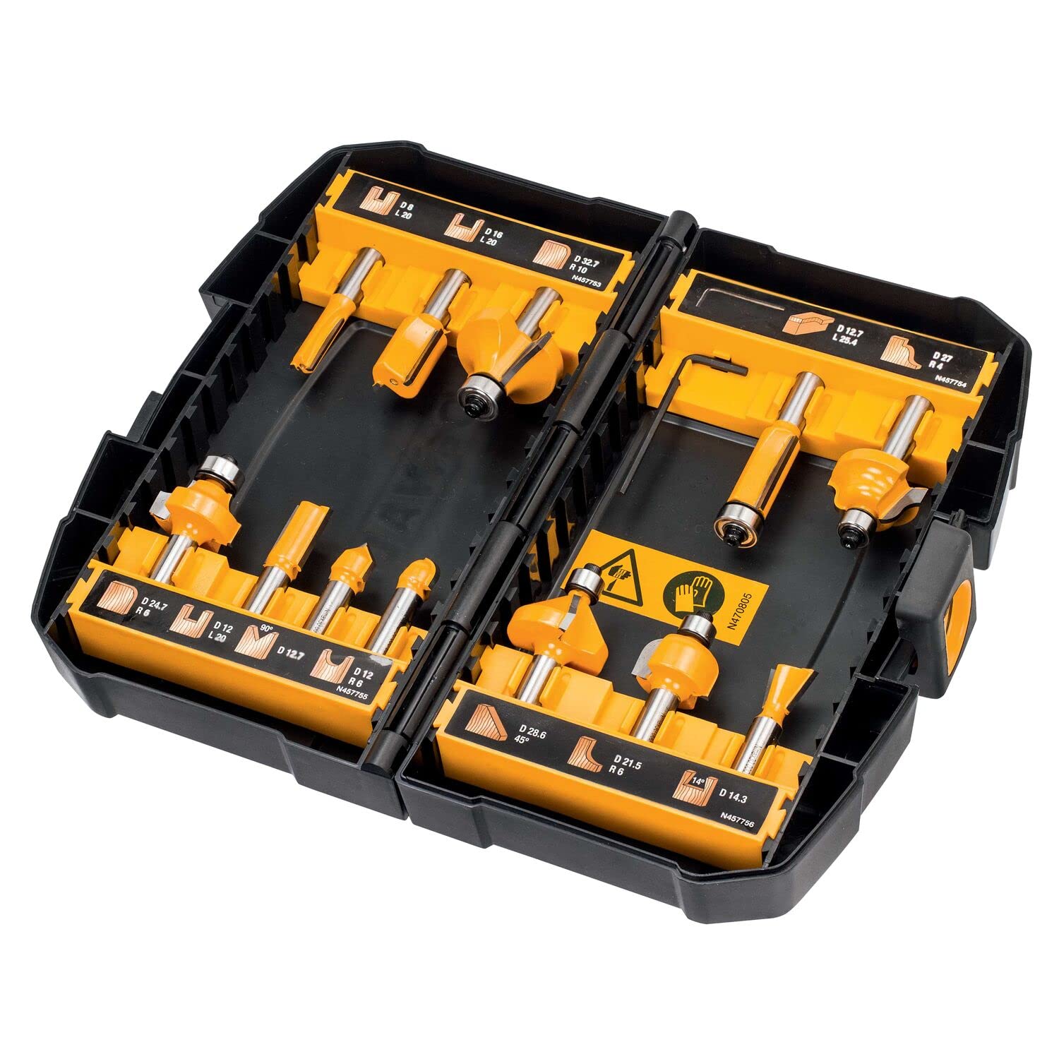 DeWalt DT90016-QZ Cutter Set, One Size, Set of 12 Pieces