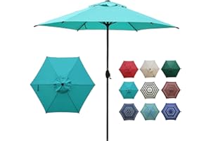 Abba Patio Patio Umbrella Outdoor Umbrella Patio Market Table Umbrella with Push Button Tilt and Crank for Garden, Lawn, Deck, Backyard & Pool