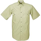 Tag Safari Shirt for Men Short Sleeve, 100% Cotton Shirt for Hunters, Explorers, Photographers and Journalists