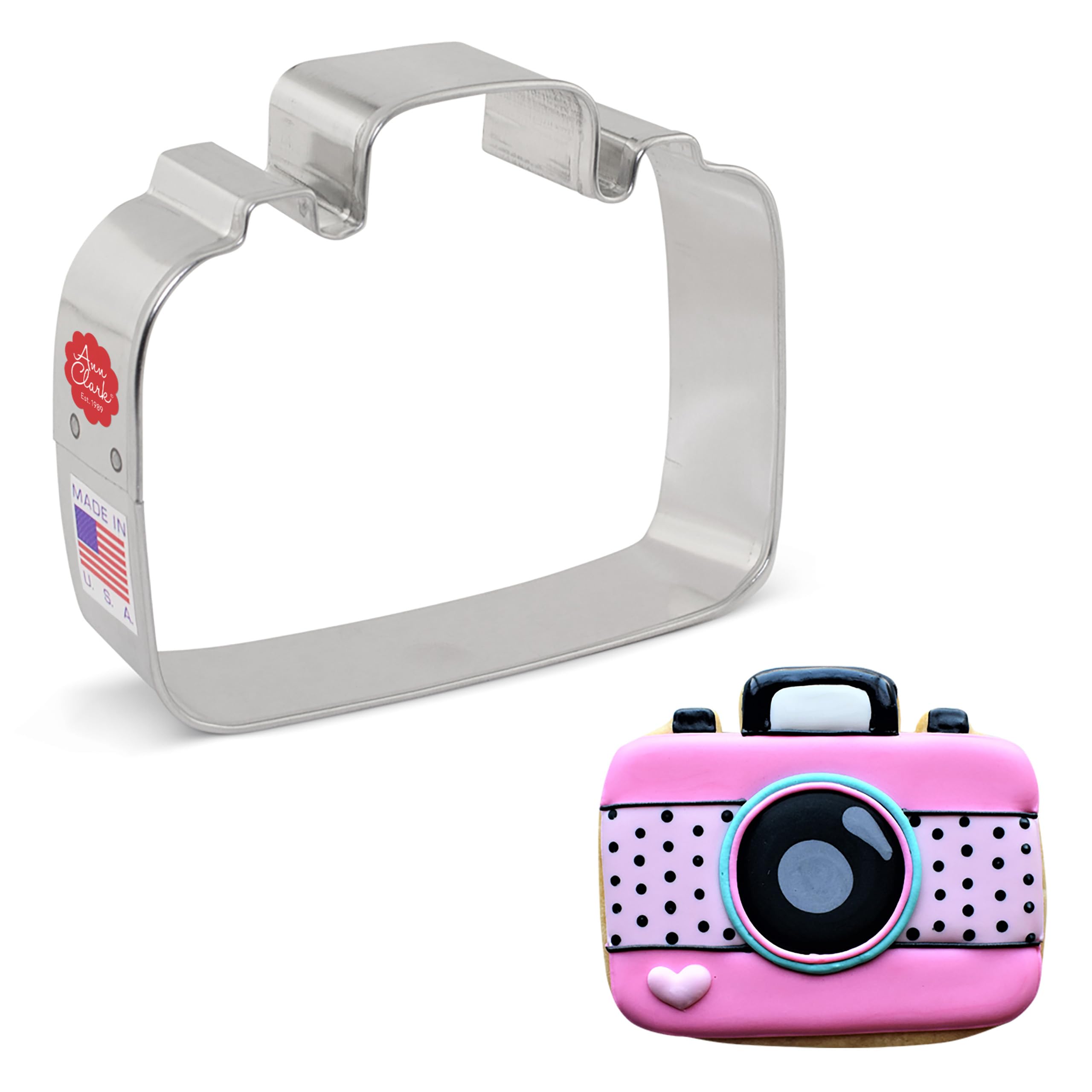 Ann Clark Cookie Cutters Camera Cookie Cutter by Flour Box Bakery, 9.53 cm