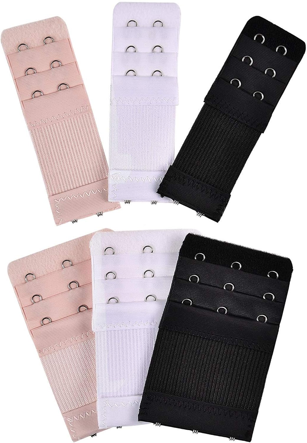 6 Pieces Women's Bra Extenders Elastic Stretchy Flexible Bra Extension