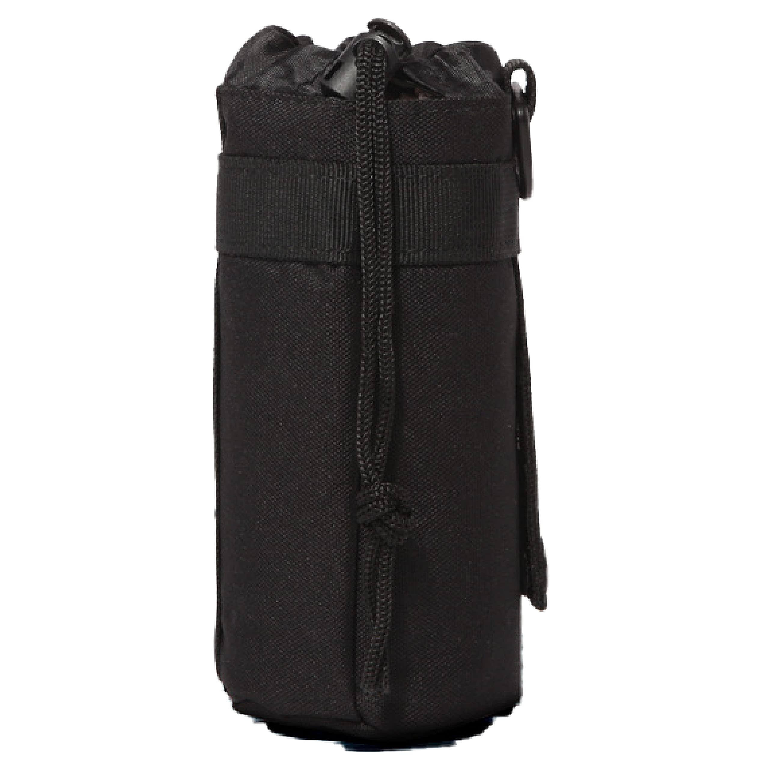Azarxis Tactical Water Bottle Pouch, Molle Bottle Holder Holster Hydration Carrier Bag with Adjustable Drawstring Open Top for Military Vest Backpack Outdoor Cycling Hiking Camping Running (Black)