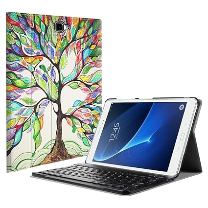 Fintie Bluetooth Tastatur Hülle für Samsung Galaxy Tab A 10,1 Zoll T580N / T585N Tablet - Ultradünn leicht Schutzhülle mit ma