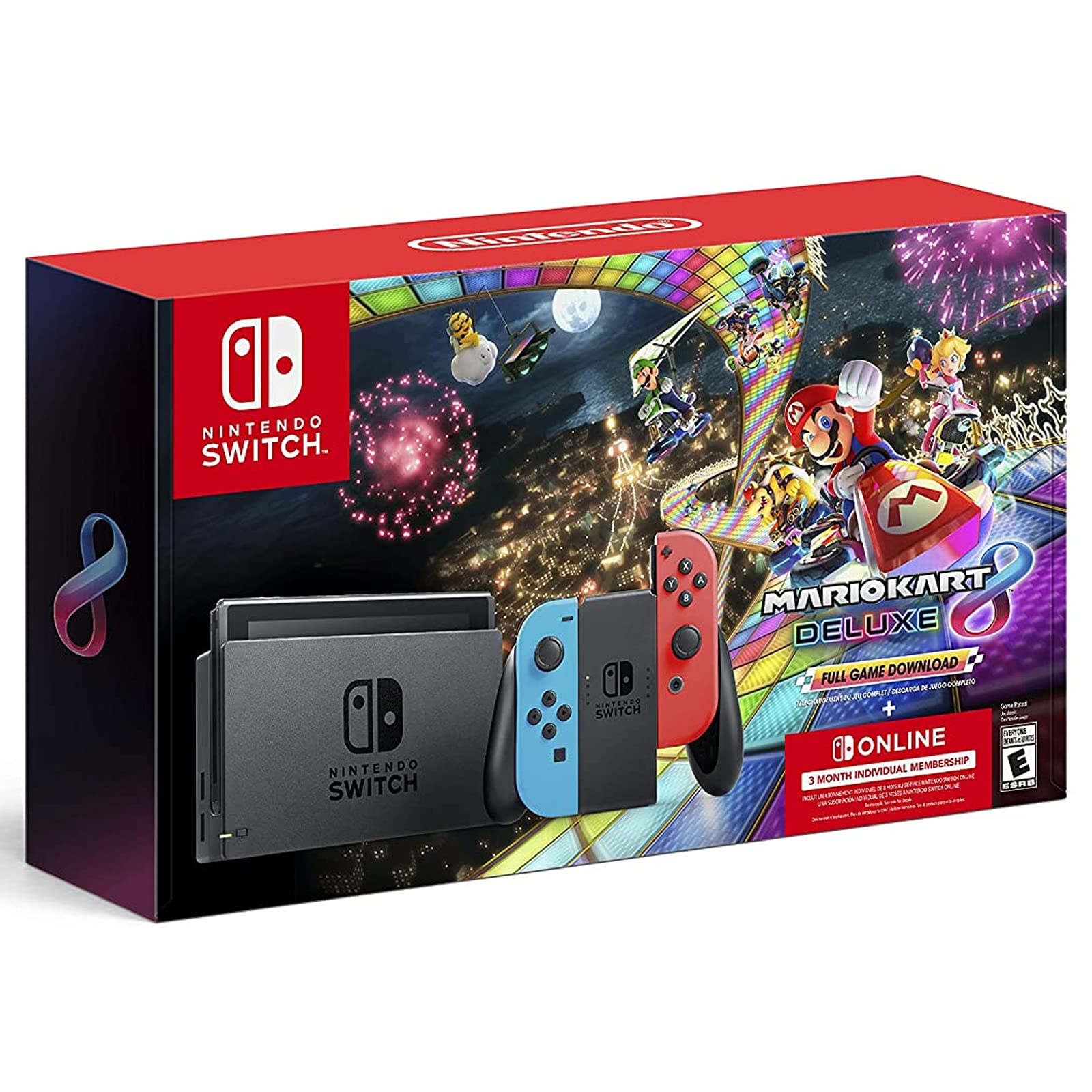 Nintendo Switch Mario Kart 8 Deluxe Bundle Nintendo de 3 meses + Tarjeta MicroSD de 128 GB