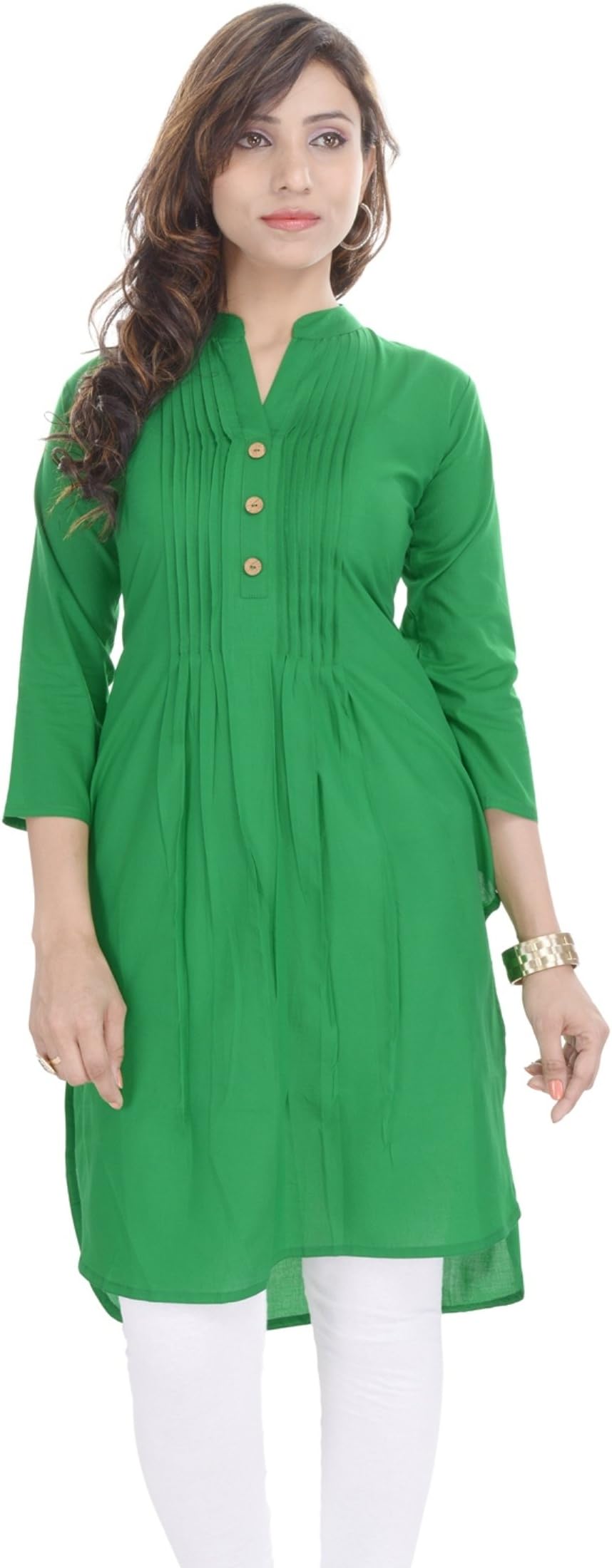 Indian Women's Plain Cotton Kurti Top