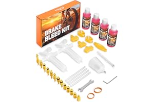 cycletour Brake Bleed Kit for Shimano, TEKTRO, TRP Hydraulic Brakes. Including 240 ML Mineral Oil Brake Fluid and Operation Instructions