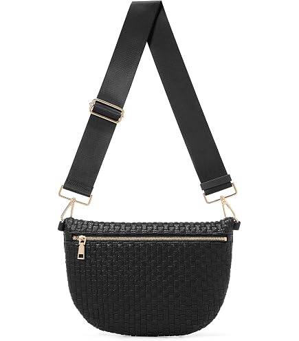 Amazon.com | Woven Crossbody Bags for Women Leather Belt Bum  display picture 1