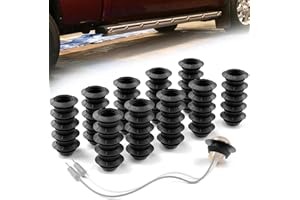 PSEQT 3/4'' Round Rubber Grommets for 3/4'' LED Lights, Waterproof Gasket with Inner Hole and Grooves for Secure Fastening, Fit for 0.75-inch Round LED Side Clearance Tail Marker Lights (Pack of 50)